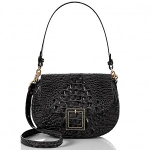 Black Women's Brahmin Cynthia Shoulder Bags | 9281XYWEM