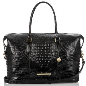 Black Women's Brahmin Duxbury Weekender Travel Bags | 5102WTBXJ