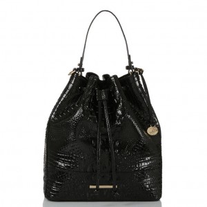 Black Women's Brahmin Marlowe Bucket Bags | 4159CVORA