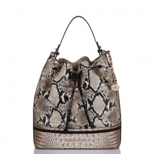 Black Women's Brahmin Marlowe Bucket Bags | 4097QOSCP