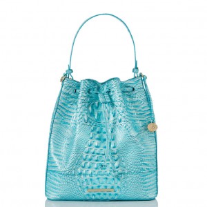 Blue Women's Brahmin Marlowe Bucket Bags | 0289UYRKJ