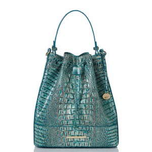 Blue Women's Brahmin Marlowe Bucket Bags | 5812JOSNU