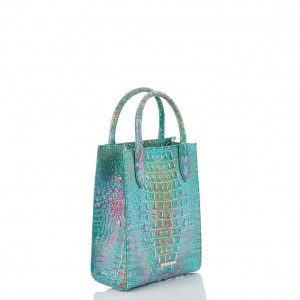 Blue Women's Brahmin Moira Tote Bags | 1069NPHXV