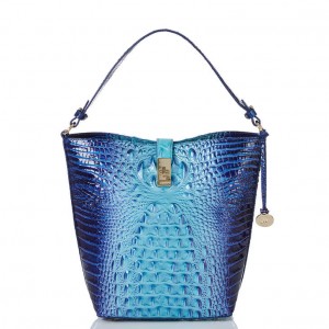 Blue Women's Brahmin Shira Bucket Bags | 9540PYVFK