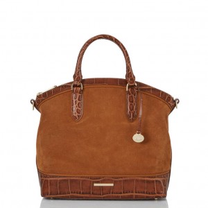 Brown Women's Brahmin Large Duxbury Satchel Bags | 3947NTMRZ