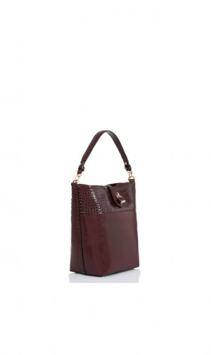 Brown Women's Brahmin Shira Bucket Bags | 6089HQXWS