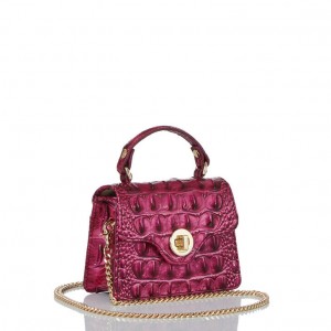 Burgundy Women's Brahmin Arietta Crossbody Bags | 6392ZSDVO