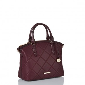 Burgundy Women's Brahmin Duxbury Satchel Bags | 2541YUPDQ