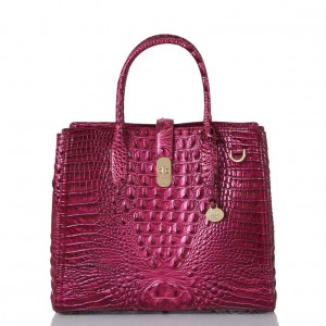 Burgundy Women's Brahmin Nakita Travel Bags | 2365GUIFR