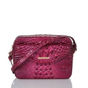 Burgundy Women's Brahmin Shea Crossbody Bags | 0745SFJHB