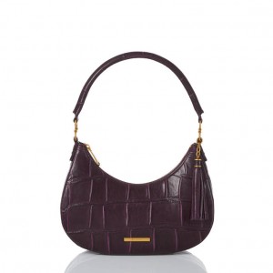 Burgundy Women's Brahmin Small Bekka Shoulder Bags | 5394YZGBL