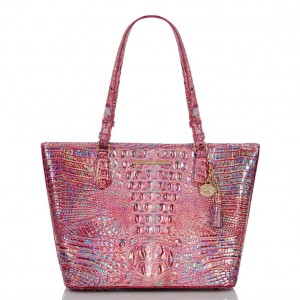 Fuchsia Women's Brahmin Medium Asher Tote Bags | 2541ZEAPU