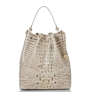 Grey Women's Brahmin Marlowe Bucket Bags | 8564EAHGX