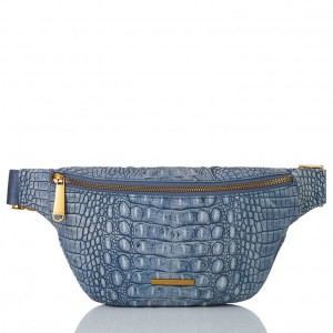 Light Blue Women's Brahmin Harker Travel Bags | 8372UAQZC