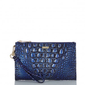 Navy Women's Brahmin Daisy Clutch Bags | 4925ECDFO