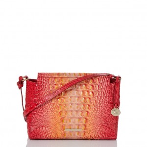 Orange Women's Brahmin Hillary Crossbody Bags | 4605XMOFK