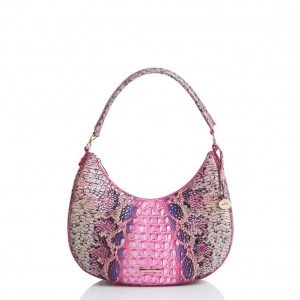 Pink Women's Brahmin Bekka Shoulder Bags | 8120OFSKD