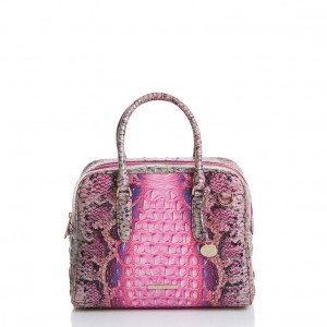 Pink Women's Brahmin Marissa Satchel Bags | 8631KRZND