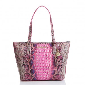 Pink Women's Brahmin Medium Asher Tote Bags | 1453IWJDL