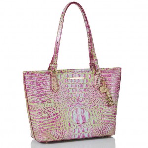 Pink Women's Brahmin Medium Asher Tote Bags | 4920ZUNMP