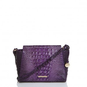 Purple Women's Brahmin Hillary Crossbody Bags | 8410TJSLQ