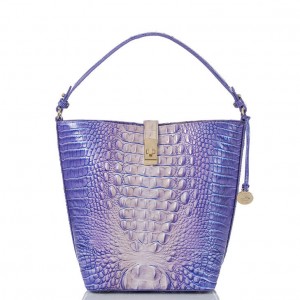 Purple Women's Brahmin Shira Bucket Bags | 2317WJRAK