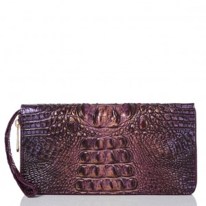 Purple Women's Brahmin Skyler Travel Bags | 1756TEOVN