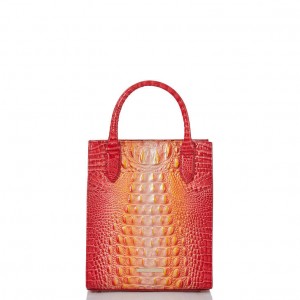 Red Women's Brahmin Moira Tote Bags | 8160RDBYQ