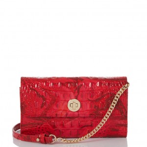 Red Women's Brahmin Polina Crossbody Bags | 8065KJIAF