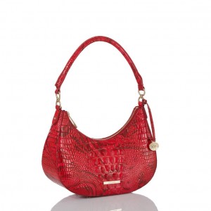 Red Women's Brahmin Small Bekka Shoulder Bags | 6082DYPXH