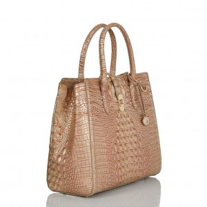 Rose Gold Women's Brahmin Nakita Satchel Bags | 2530OJGIS