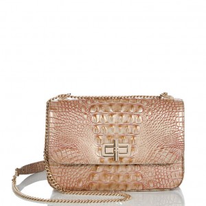 Rose Gold Women's Brahmin Rosalie Crossbody Bags | 0893JXONH