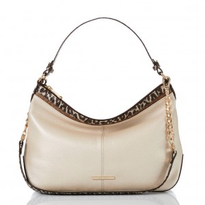 White Women's Brahmin Heather Shoulder Bags | 4083AHCMP