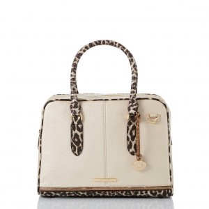 White Women's Brahmin Marissa Satchel Bags | 9051XBRLY