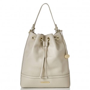 White Women's Brahmin Marlowe Bucket Bags | 8014TDQHB