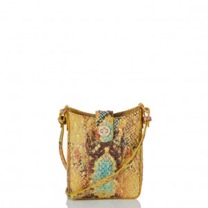 Yellow Women's Brahmin Marlin Crossbody Bags | 2570CKHTD