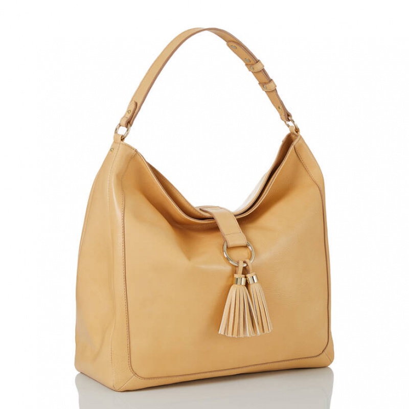 Beige Women\'s Brahmin Isabella Shoulder Bags | 9460BPYOV