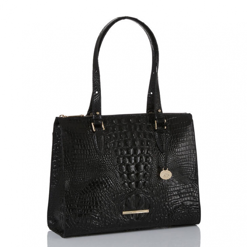 Black Women's Brahmin Anywhere Tote Tote Bags | 5896NUSJK