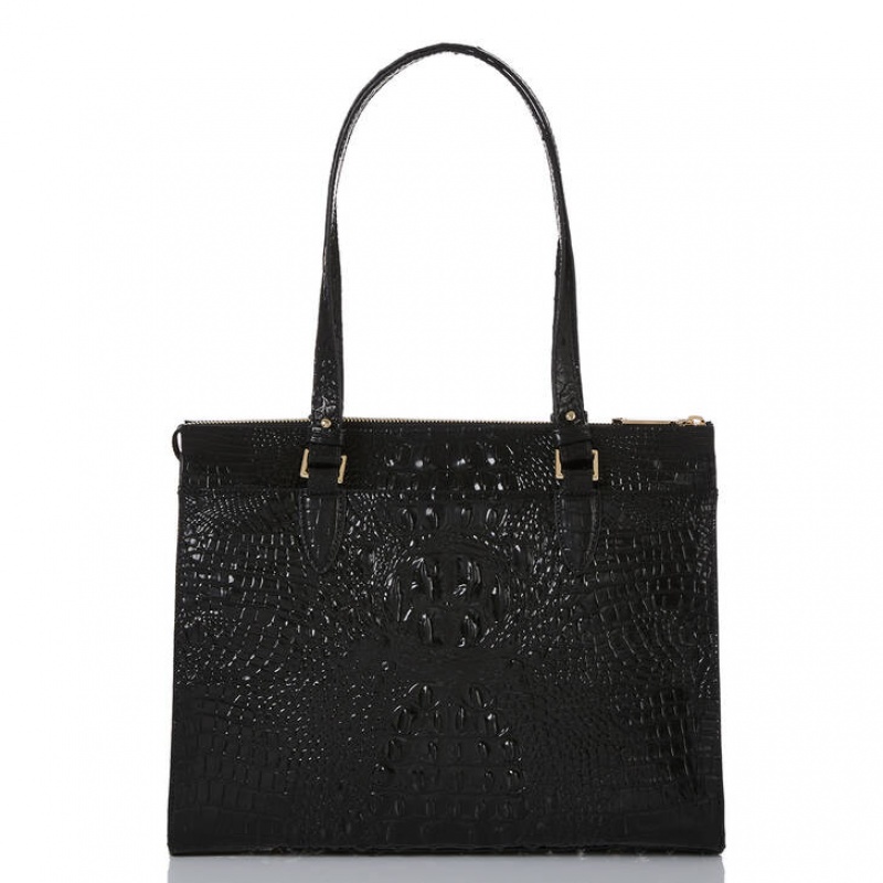 Black Women's Brahmin Anywhere Tote Tote Bags | 5896NUSJK