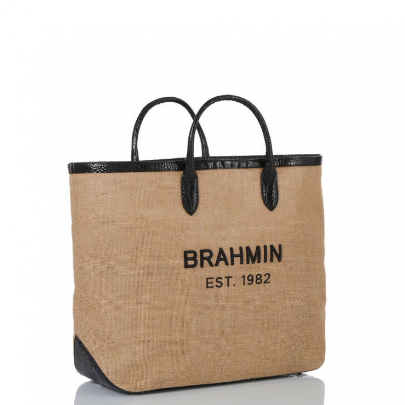 Black Women\'s Brahmin Brooklyn Tote Bags | 1549FBDIQ