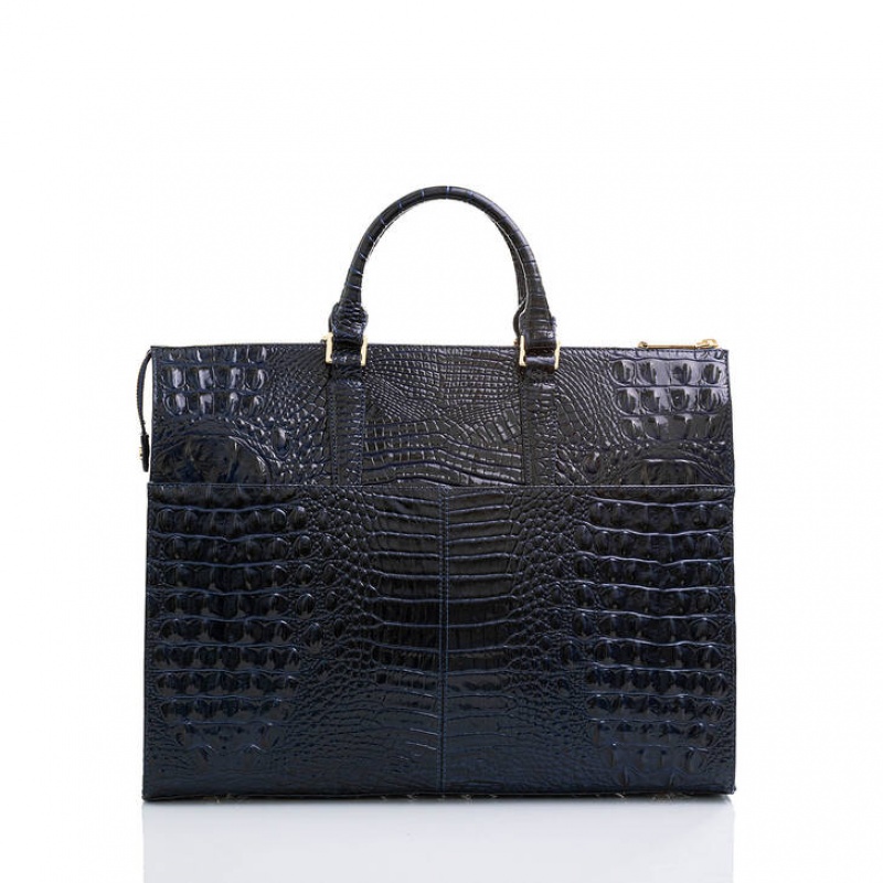 Black Women's Brahmin Business Tote Tote Bags | 0286YHALP