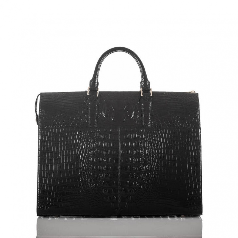 Black Women's Brahmin Business Tote Tote Bags | 2984UMAJS