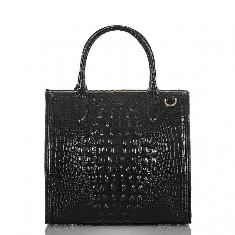 Black Women's Brahmin Caroline Satchel Bags | 6341HXPDY