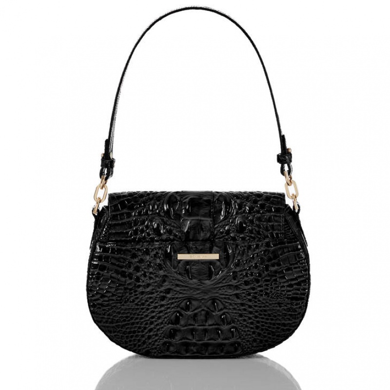 Black Women's Brahmin Cynthia Shoulder Bags | 9281XYWEM