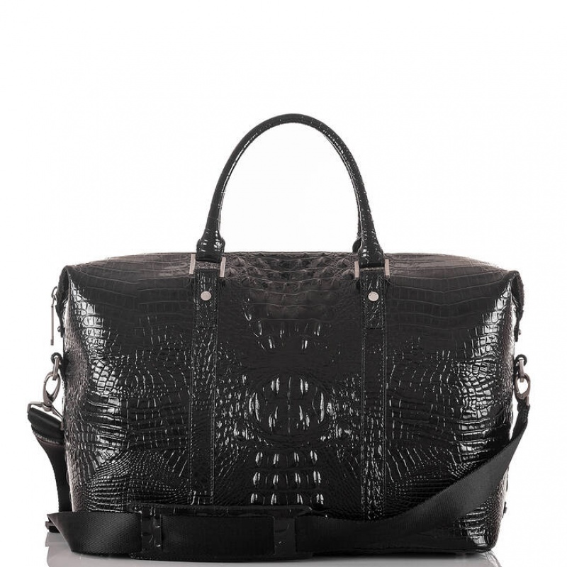 Black Women\'s Brahmin Duxbury Duffle Travel Bags | 7259UOSQM