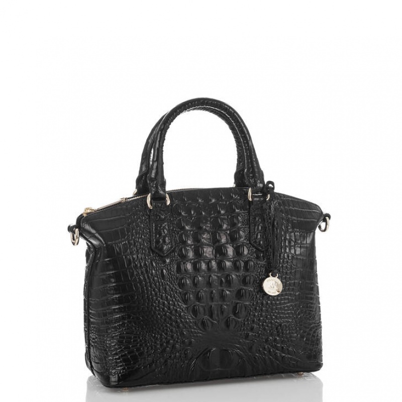 Black Women's Brahmin Duxbury Satchel Bags | 8543PFCLY