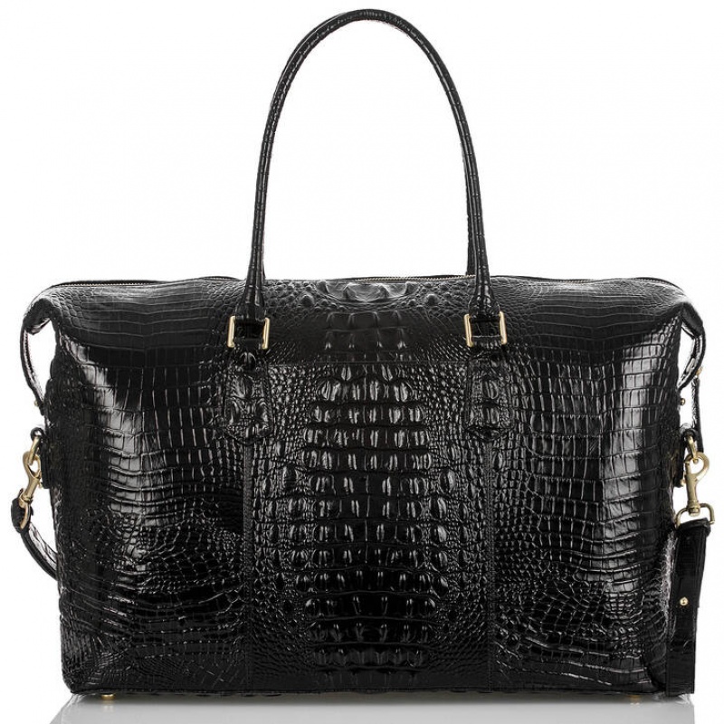 Black Women's Brahmin Duxbury Weekender Travel Bags | 5102WTBXJ