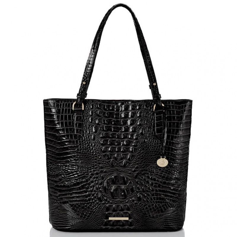 Black Women\'s Brahmin Ezra Tote Bags | 9853QAYIU