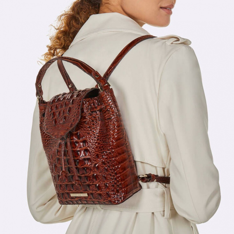 Black Women's Brahmin Kendall Backpacks | 7201VUJNF