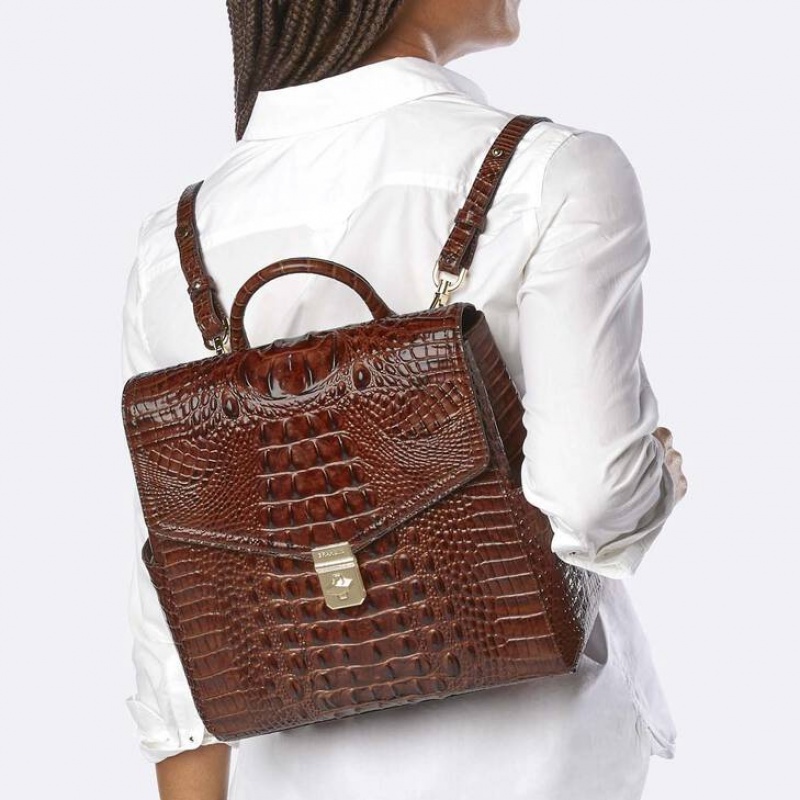 Black Women's Brahmin Liz Backpacks | 8615SYHQM